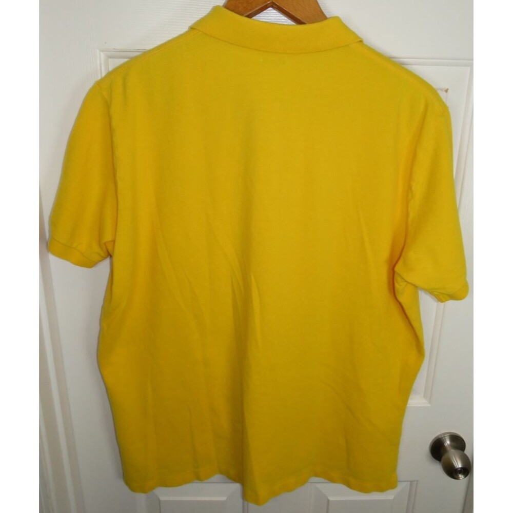 Polo Ralph Lauren Classic Fit Mesh Cotton Polo Yellow/Blue Pony XL - Picture 4 of 4